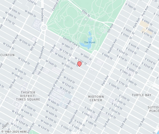 Location Map: 5 East 57th Street New York, NY 10022