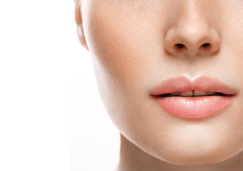 Close up of woman's upper lip after laser hair removal in NYC